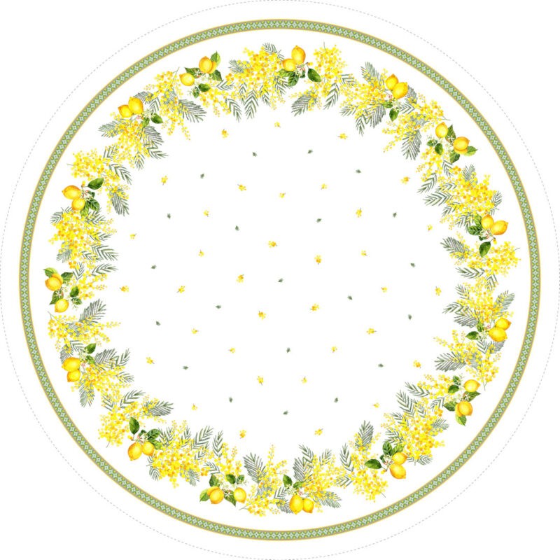 Citron mimosa Nappe ronde